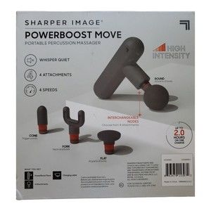 Sharper Image Deep Tissue Portable Massage Gun, Powerboost Move. Mother's Day